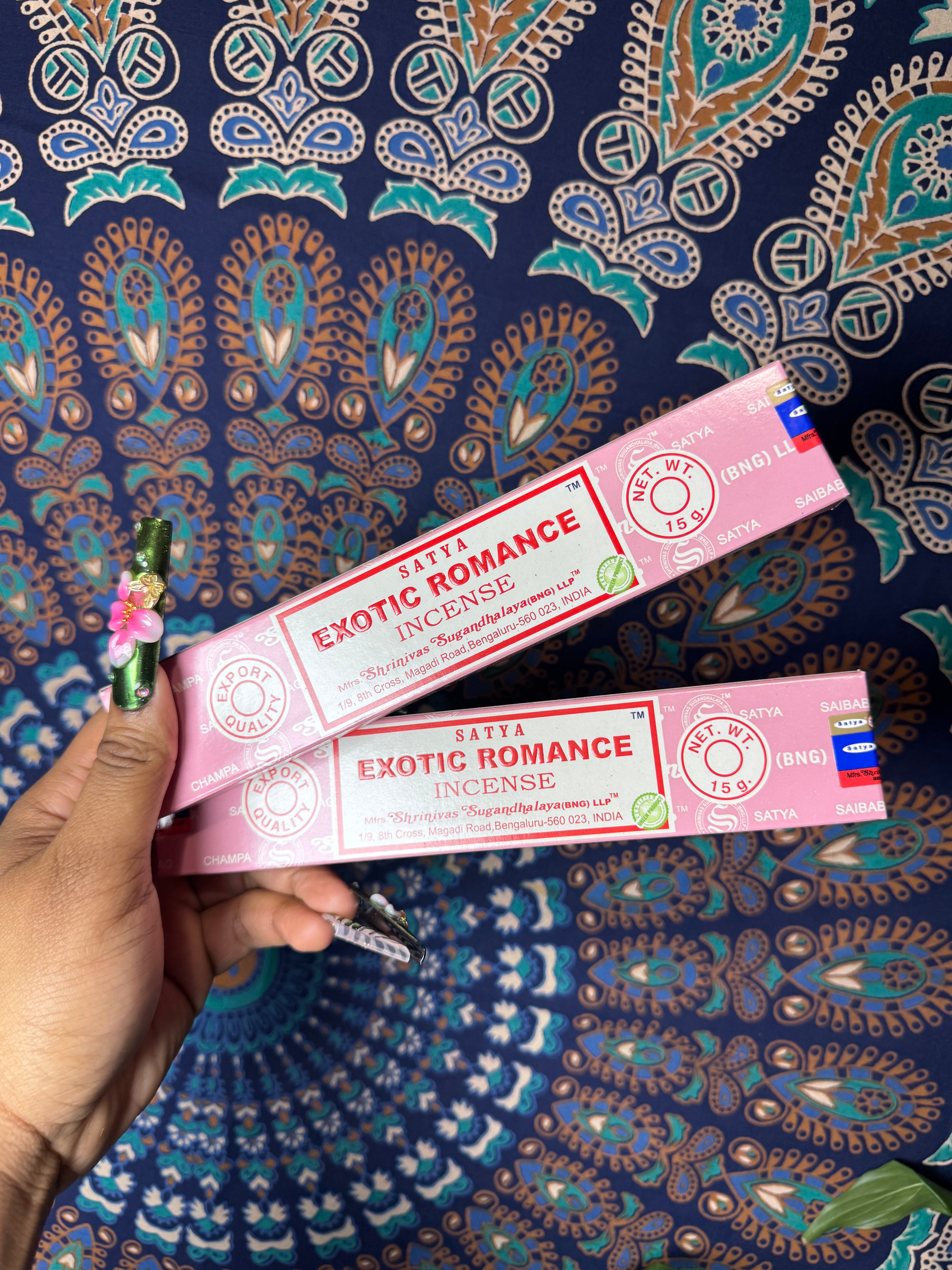 Bâtons d'encens Satya - Exotic Romance (15 g)