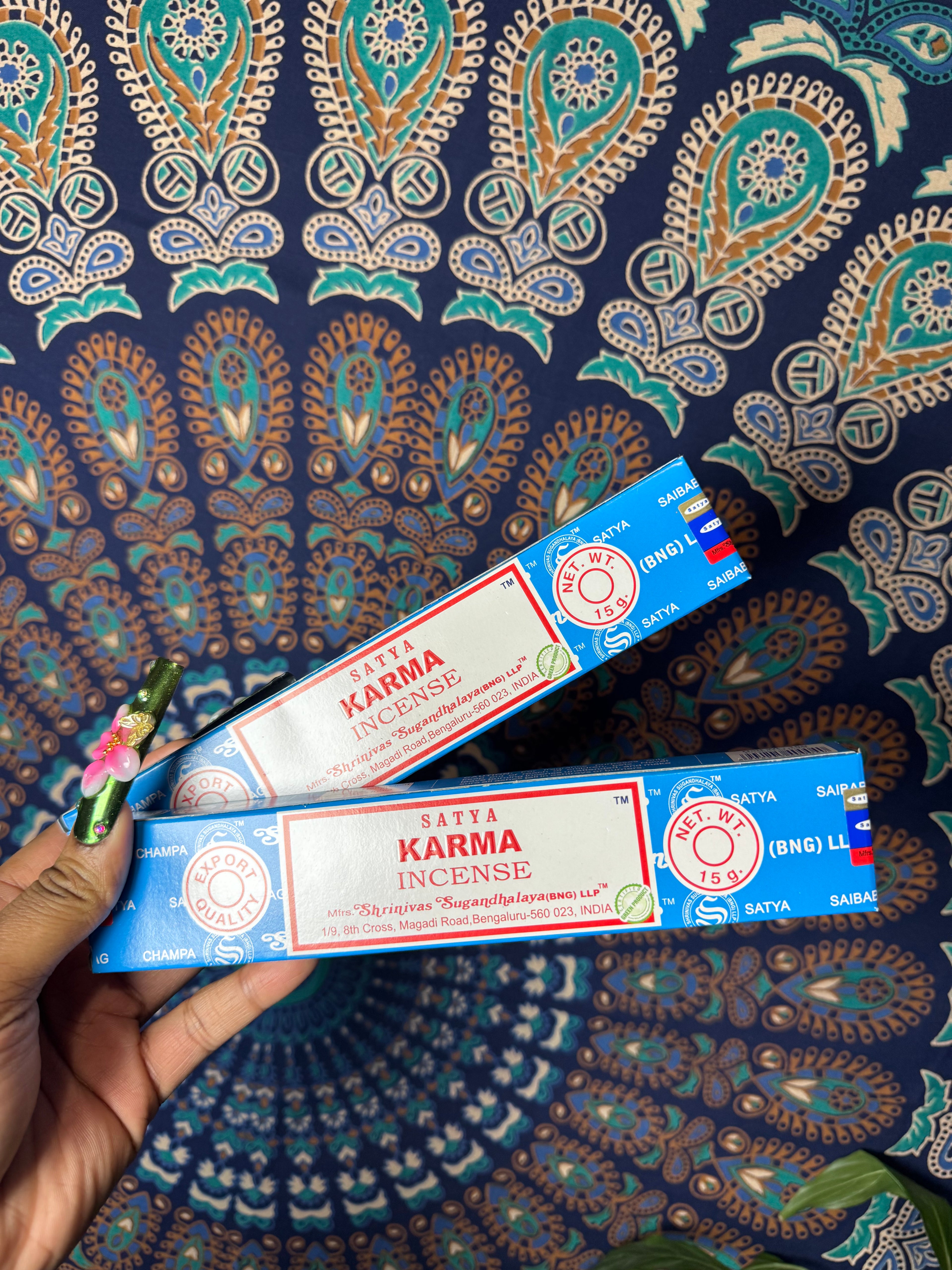 Bâtonnets d'encens Satya - Karma (15 g.)