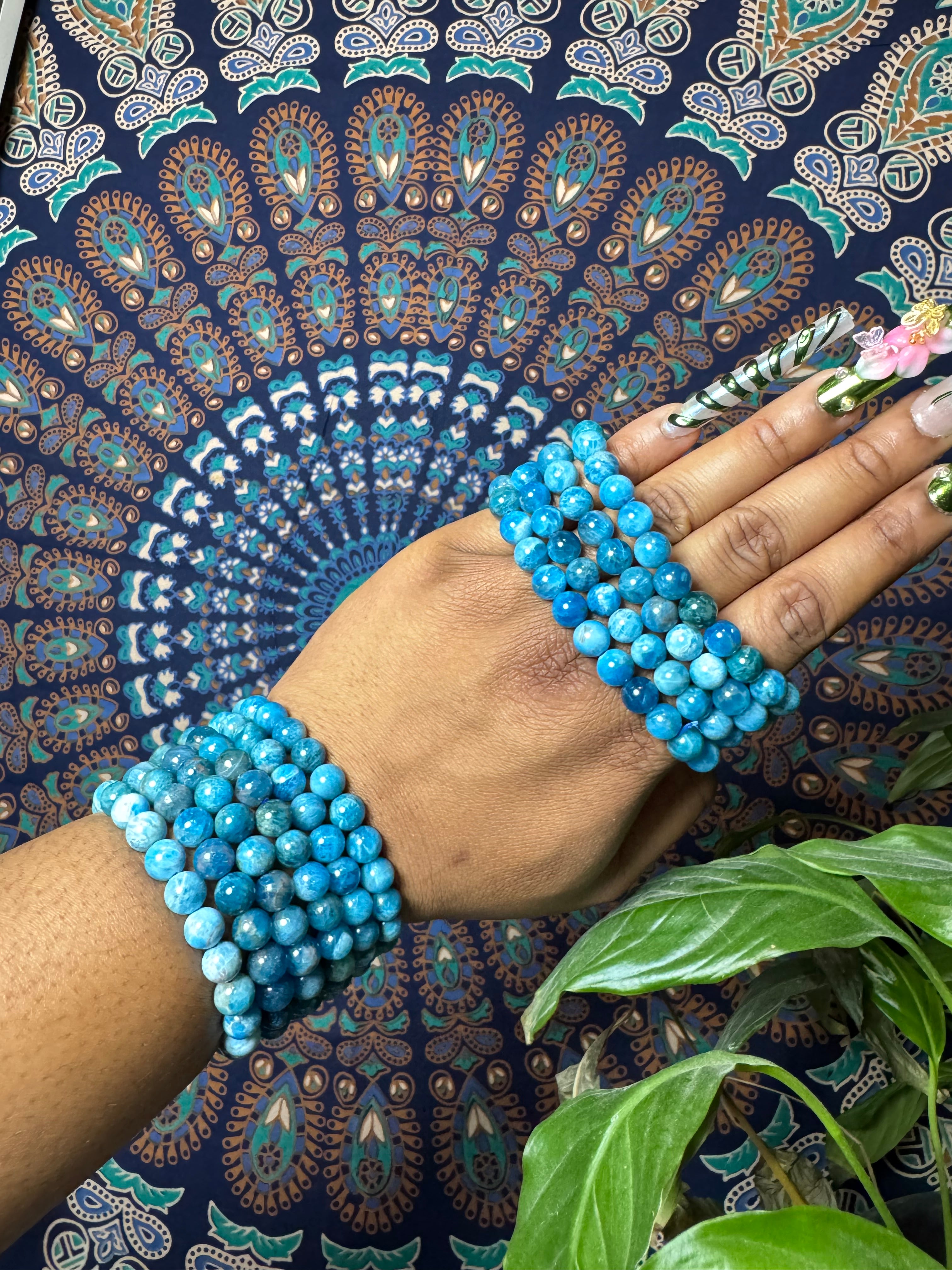 Bracelet Apatite Bleue – Communication Authentique & Intuition